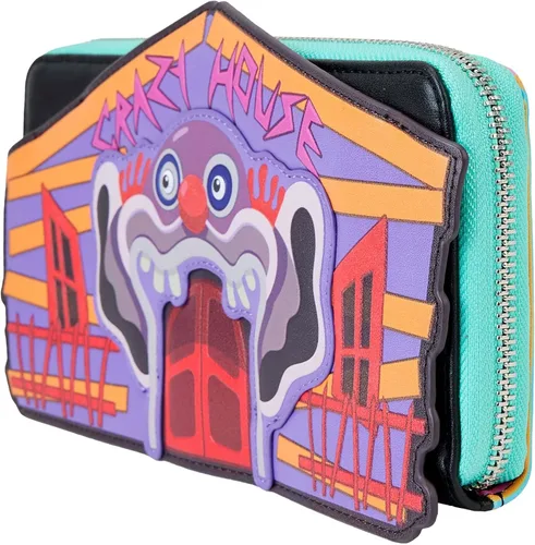 Miniatura 2 de Loungefly Billetera con cremallera MGM Killer Klowns from Outer Space Carteras de Halloween, Púrpura
