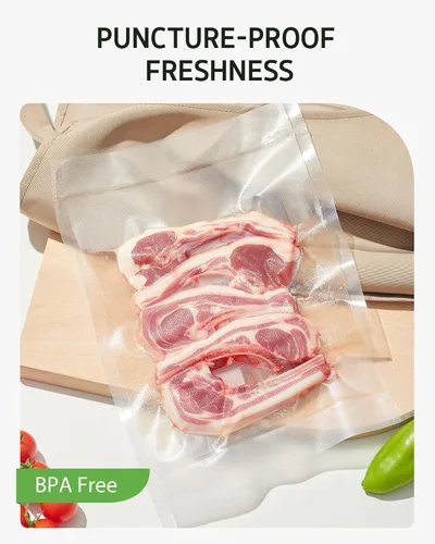 Miniatura 5 de Syntus Bolsas selladoras al vacío de 11 x 100 pies y 8 x 100 pies para alimentos con cortador, bolsas selladoras al vacío, sin BPA, grado comercial