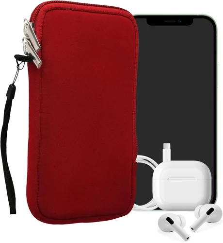 Miniatura 34 de kwmobile Funda universal para teléfono tamaño XS - 3,5/4 pulgadas - Funda de neopreno para teléfono inteligente con cremallera - Funda impermeable