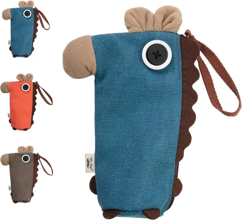 Mr. Pen - Estuche para lápices de pie, bolsa de lápices de animales, burro azul, estuche para lápices para niños, bonita bolsa para lápices para