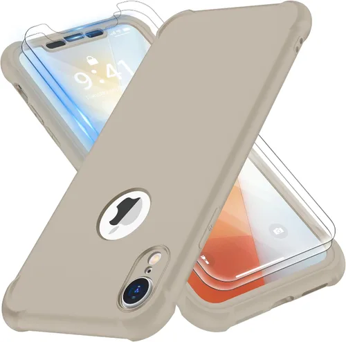 Miniatura 17 de ORETECH Funda para iPhone XR, con [2 x Protectores de Pantalla] [Prueba de Caídas de Grado Militar de 10 Pies] [Protección de Cámara] 360° A Prueba