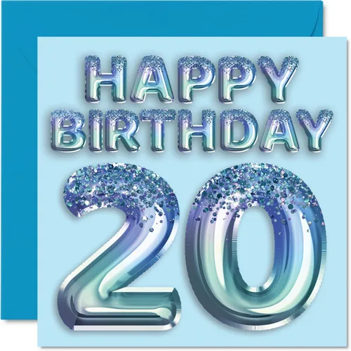 Miniatura 60 de Stuff4 Tarjeta de primer cumpleaños para niños, globo de fiesta con purpurina azul, tarjetas de feliz cumpleaños para niño de 1 año, nieto, hijo, 57