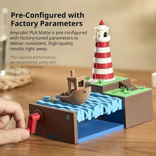 Miniatura 5 de ANYCUBIC Filamento PLA mate de 0.069 pulgadas, filamento PLA de impresión 3D de 0.069 pulgadas, precisión dimensional +/- 0.001 pulgadas, carrete