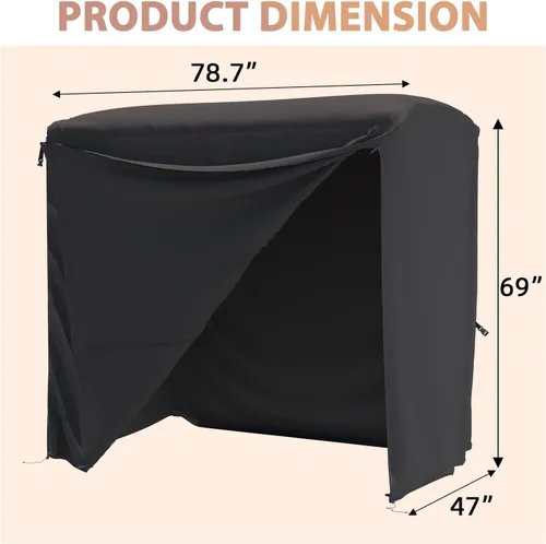 Miniatura 6 de AECOJOY - columpio de porche al aire libre con cubierta, columpios de patio de 3 asientos con toldo ajustable, columpio exterior para adultos
