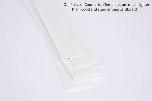 Miniatura 5 de Pollycor - Tiras de plástico corrugado blanco de 2 x 95 pulgadas de 0.157 in (caja de 154 tiras). 2 tratados con corona. Ligero y rígido. Fácil