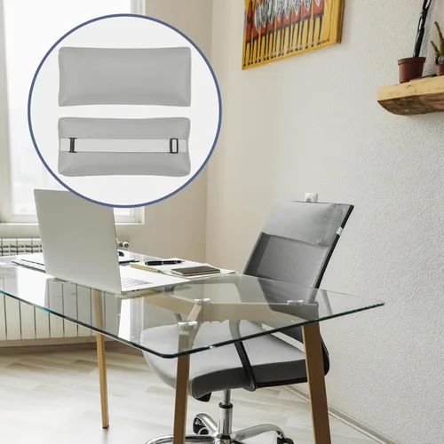 Miniatura 9 de Juego de 2 fundas de almohada para silla reclinable al aire libre, con correa ajustable, resistente al agua, para patio, jardín, playa, piscina, Gris