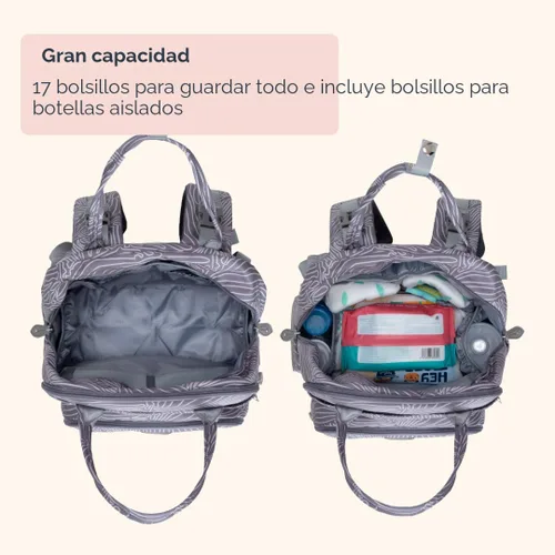 Miniatura 3 de BabbleRoo Pañalera Mochila - Bolso de Viaje para Artículos Esenciales del Bebé - Mochila Multifunción Resistente al Agua para Pañales, Bolso