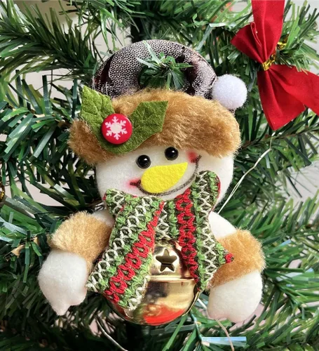 Miniatura 2 de Campanas de decoración de Navidad para colgar en el árbol de Navidad, lazos de pino y bayas, 18 unidades, 2.0 in de diámetro (paquete de 9)
