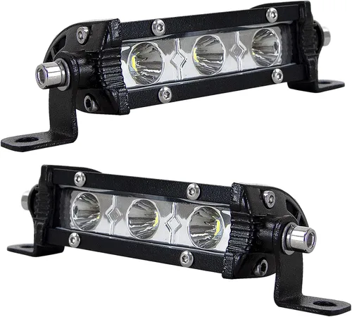 Willpower 2 unids 5 pulgadas 15 W sola fila LED barra de luz Spot Beam Slim Off Road Luz niebla lámpara de trabajo luces de conducción para 4X4