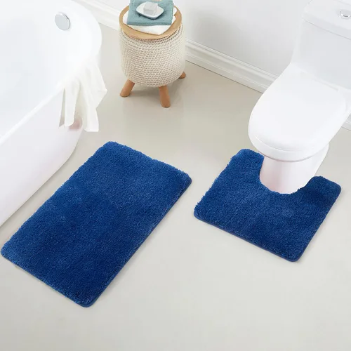 Miniatura 88 de YHF - Alfombras de baño de 20 x 32 pulgadas, extra gruesas y suaves, de microfibra peluda, lavables a máquina, alfombras de baño absorbentes, tapete