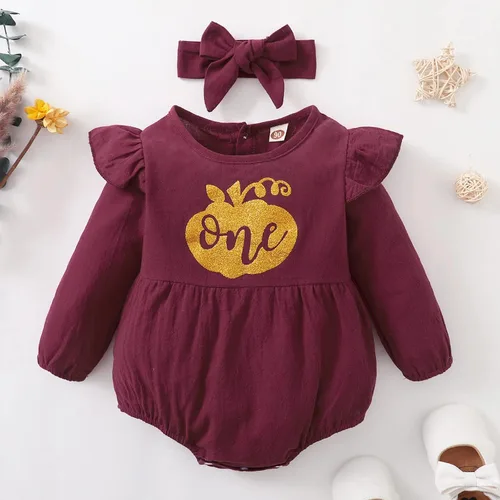 Miniatura 29 de Shalofer Traje de primer cumpleaños para bebé niña con diadema