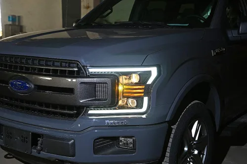 Miniatura 8 de AlphaRex Faros delanteros negros de la serie PRO para Ford F-150 2018-2020 Negro (AXHL-FF18-PPT-B-A)