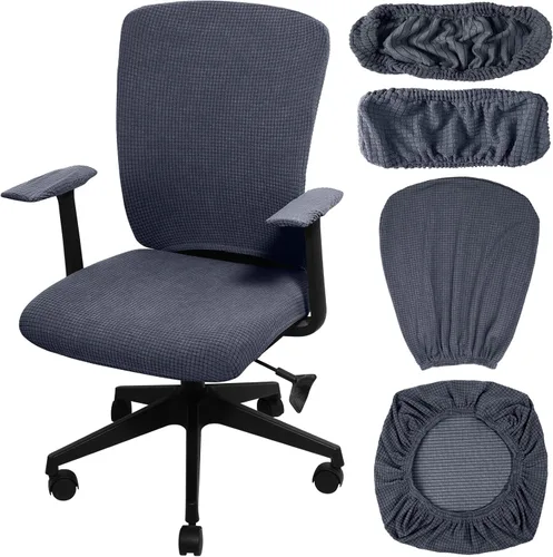 Miniatura 16 de Tallew Juego de 4 Fundas para Silla de Oficina Fundas Universales para Computadora Fundas Elásticas para Silla de Oficina Fundas para Respaldo