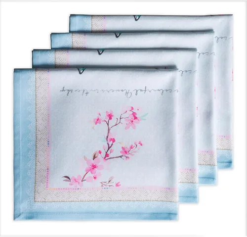 Miniatura 96 de Maison d' Hermine Happy Florals - Juego de 4 servilletas 100% algodón suave y cómodo perfectas para cenas familiares, bodas, fiestas de cóctel, 063