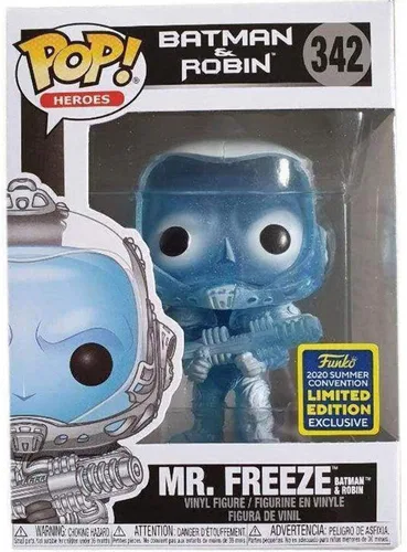 Funko Pop! Heroes: Batman & Robin - Mr. ze Glitter Versión #342 SDCC 2020 Convención de Verano Compartida Exclusiva Figura Pop Vinilo Rara
