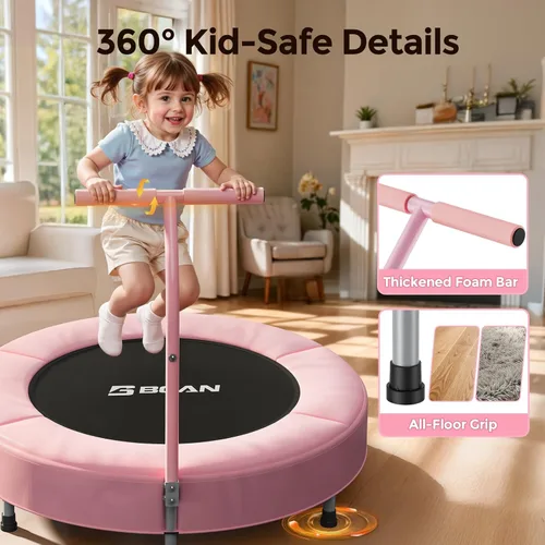 Miniatura 3 de BCAN SP1 36'' Toddler Trampoline, ASTM Certified - Kids Trampoline for Ages 1-6, Foam Handle & Safe Thickened Cover, Mini Trampolines for Kids