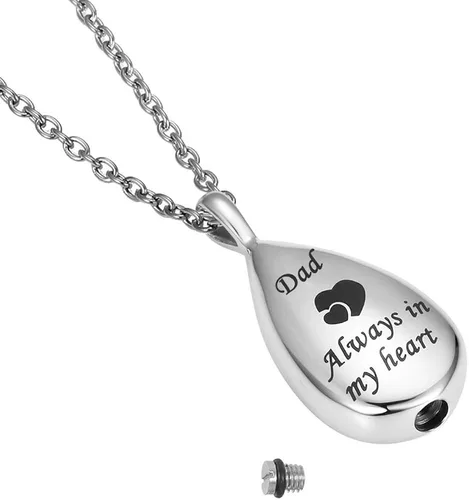Miniatura 3 de GLDZ Collar de urna de cremación para cenizas, urna de cenizas, colgante conmemorativo con kit de relleno