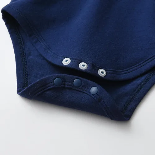 Miniatura 5 de KuKitty Conjunto de 3 piezas de ropa para bebé recién nacido, mameluco de manga larga + pantalones + sombrero
