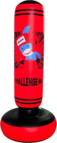 Miniatura 8 de Punching Bag Kid,Boxing Bag for Kids,Inflatable Dummy, Inflatable Punching Bag, De-Stress Boxing Bag for Kids. Rojo