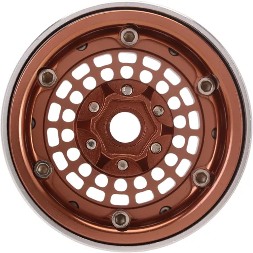 Miniatura 5 de INJORA 1.9" Beadlock Llanta de rueda compensada -0.394 in Rueda de aluminio para SCX10 Pro TRX4 VS4-10 Gen8 1/10 RC Crawler Car (bronce)