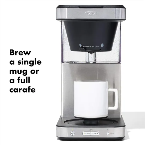 Miniatura 5 de OXO Cafetera de 8 tazas, taza térmica de acero inoxidable de 16 onzas con tapa SimplyClean