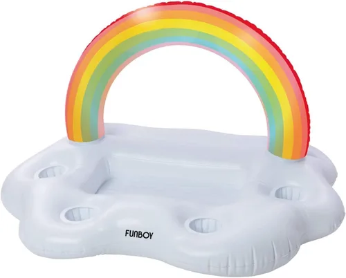 Miniatura 3 de FUNBOY Soporte inflable gigante para bebidas de mariposa, accesorio flotante de lujo para fiestas en la piscina y entretenimiento, soporte flotante