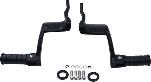 Miniatura 6 de TCT-MOTORPARTS Estriberas de pasajero Pedales Reposapiés de montaje para Boardwalk High Ball Victory Vegas Gunner Highball Kingpin Boardwalk Negro