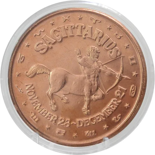 Miniatura 10 de Ficha portadora de agua de acuario: moneda de desafío de cobre puro de 1 oz en cápsula - Regalo de astrología y zodiaco, perfecto para visionarios