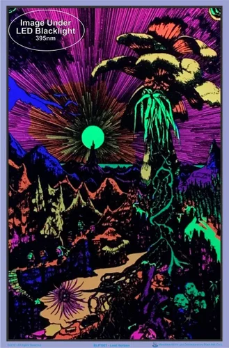 Miniatura 2 de Scorpio Posters Lost Horizon - Póster de luz negra, auténtico material flocado reactivo a la luz negra, 23 x 35 pulgadas