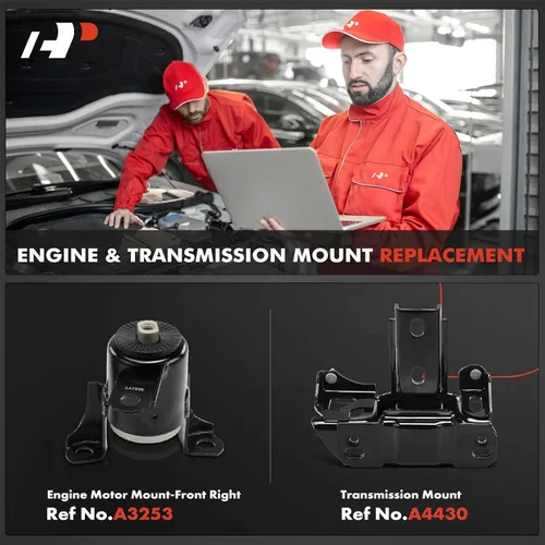 Miniatura 2 de A-Premium Kit de montaje del motor y montaje de la transmisión compatible con Mazda 2 2011 2012 2013 2014 1.5L, transmisión automática, juego de 2