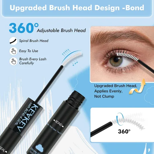 Miniatura 3 de Lash Cluster Glue Lash Remover For Lash Extensions 3 In 1 Kit Strong Hold Clear Bond and Seal Lash Glue Gentle Quick Removal Lash Cluster Remover