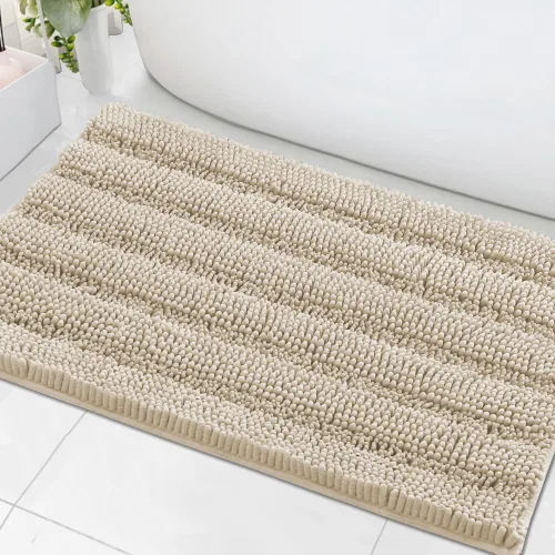Miniatura 161 de H.VERSAILTEX - Alfombras de baño, juego de 2 piezas, alfombra de contorno para baño, juego de alfombras para inodoro, alfombra antideslizante
