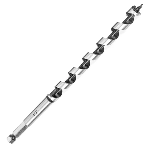 Miniatura 12 de Broca de taladro de 1-1/2 pulgadas x 9 pulgadas para madera, vástago hexagonal de 1-1/2 pulgadas, broca larga para madera suave y dura, plástico