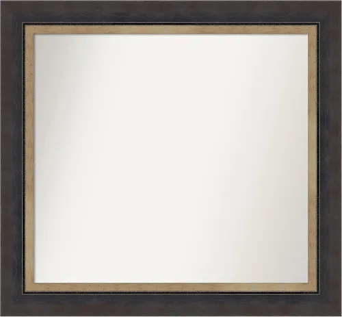 Miniatura 376 de Amanti Art Espejo personalizado, espejo de baño negro Astor, espejo de pared o espejo de tocador de baño sobre el fregadero (25 x 25 pulgadas)