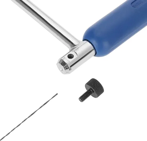 Miniatura 7 de Sierra para joyas, herramienta de corte en forma de U, marco de kit de herramientas de corte ajustable con 6 hojas de sierra en espiral