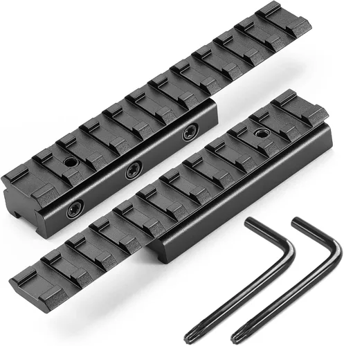 Miniatura 7 de Bontok 11mm Dovetail to 21mm Upgraded Build-in Locking Screws Picatinny Rail Low Profile Scope Mount Converter Base 3/8" to 7/8" Converter