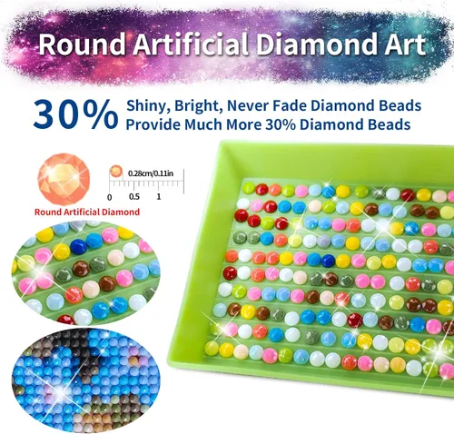 Miniatura 5 de YALKIN Kit de pintura de diamantes 5D para adultos, arte de diamantes 5D personalizado, arte de diamantes redondo completo, arte para decoración