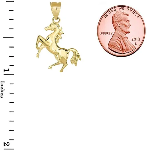 Miniatura 2 de Collar con colgante de caballo corriendo con semental de oro de Animal Kingdom