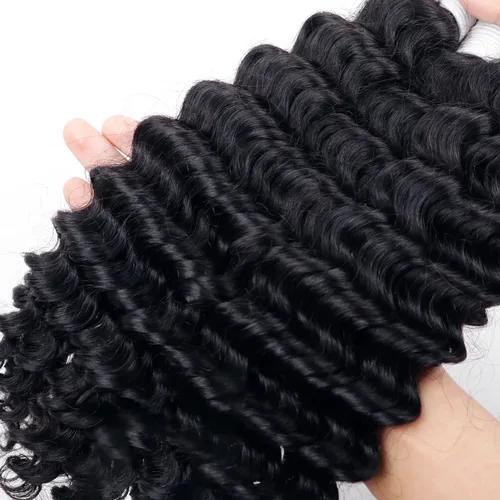 Miniatura 2 de Liqusee Cabello Humano para Trenzar 3.53 oz Un Paquete 14 Pulgadas Negro Natural Ondulado Rizado a Granel Cabello Humano para Trenzar Sin Trama 100%