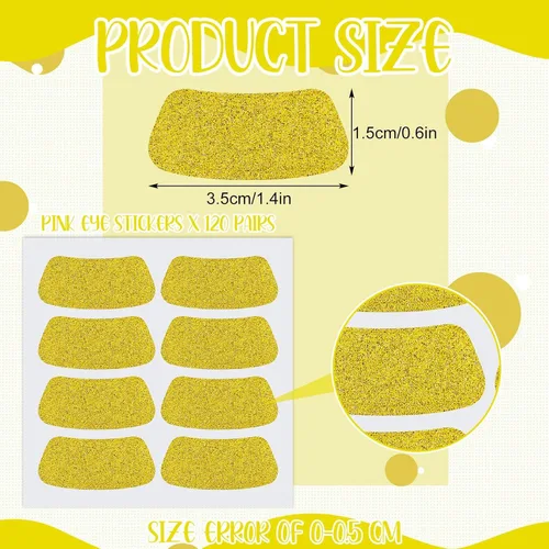 Miniatura 2 de Cholemy 120 pares de calcomanías negras de ojos a granel, calcomanías con purpurina para cara de béisbol, fútbol, sóftbol, fiesta, accesorios