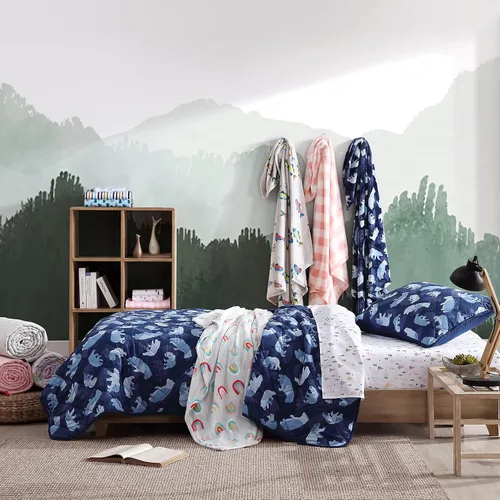 Miniatura 10 de Eddie Bauer Kids - Sábanas individuales XL para niños, ropa de cama resistente a manchas para niños pequeños con fundas a juego, súper suave