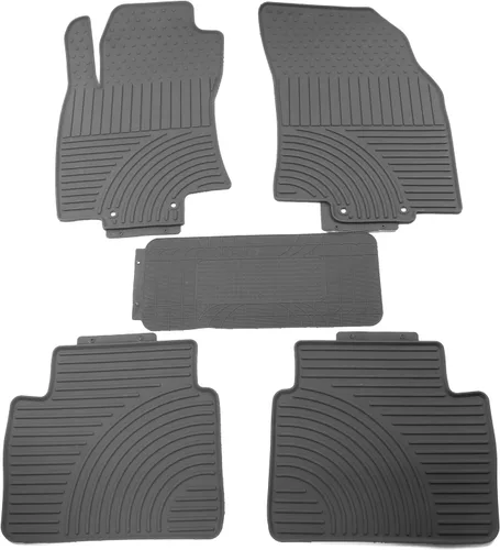 Miniatura 8 de Alfombrillas de piso de ajuste personalizado compatibles con Nissan Rogue 2014-2020, goma de látex para todas las estaciones, interiores Negro