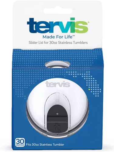 Miniatura 3 de Tapa deslizante Tervis fabricada en Estados Unidos para taza de viaje de doble pared aislada mantiene las bebidas frías y calientes, se ajusta a 12