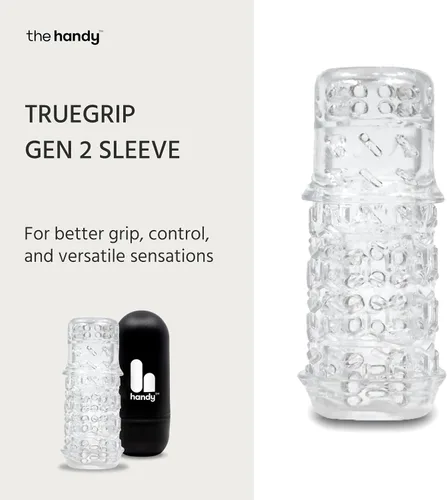 Miniatura 2 de La Funda Peniana Handy TrueGrip Gen 2 - Fundas de Masturbación Realistas de Extremo Cerrado, Masturbador Masculino Fácil de Limpiar, Juguetes