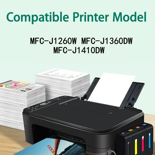 Miniatura 2 de LC501XL LC501-M - Cartucho de tóner de repuesto para impresora Brother MFC-J1260W MFC-J1360DW MFC-J1410DW, 500 páginas, 1 magenta con chip