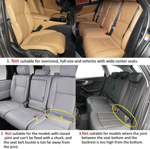 Miniatura 2 de West Llama Fundas Protectoras Inferiores de Cuero PU para Asientos de Automóvil Incluyen 1 Par de Almohadillas Protectoras de Asiento Delantero