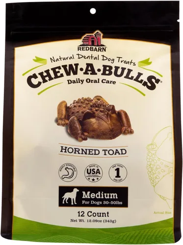 Miniatura 10 de Redbarn Chew-A-Bulls, paquete de 12 – Golosinas dentales para perros de forma de hidrante mediano – Cuidado bucal diario con divertidas crestas