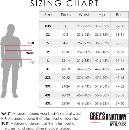 Miniatura 6 de Uniforme quirúrgico con cuello en V dos bolsillos para mujer Greys Anatomy