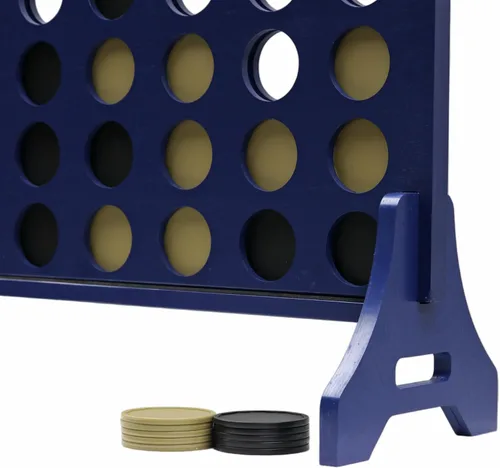 Miniatura 2 de Tailgating Pros Cuatro en una fila gigante azul marino premium con funda de transporte – Juego de patio al aire libre de gran tamaño – ¡Muchos