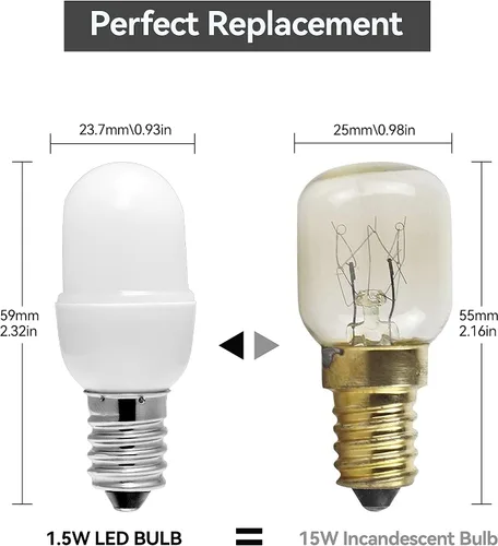 Miniatura 3 de Bombilla de luz nocturna, [4 unidades] equivalente a una bombilla LED nocturna de 15 W, bombillas LED de 1.5 W C7 S6, base de mini candelabro E12